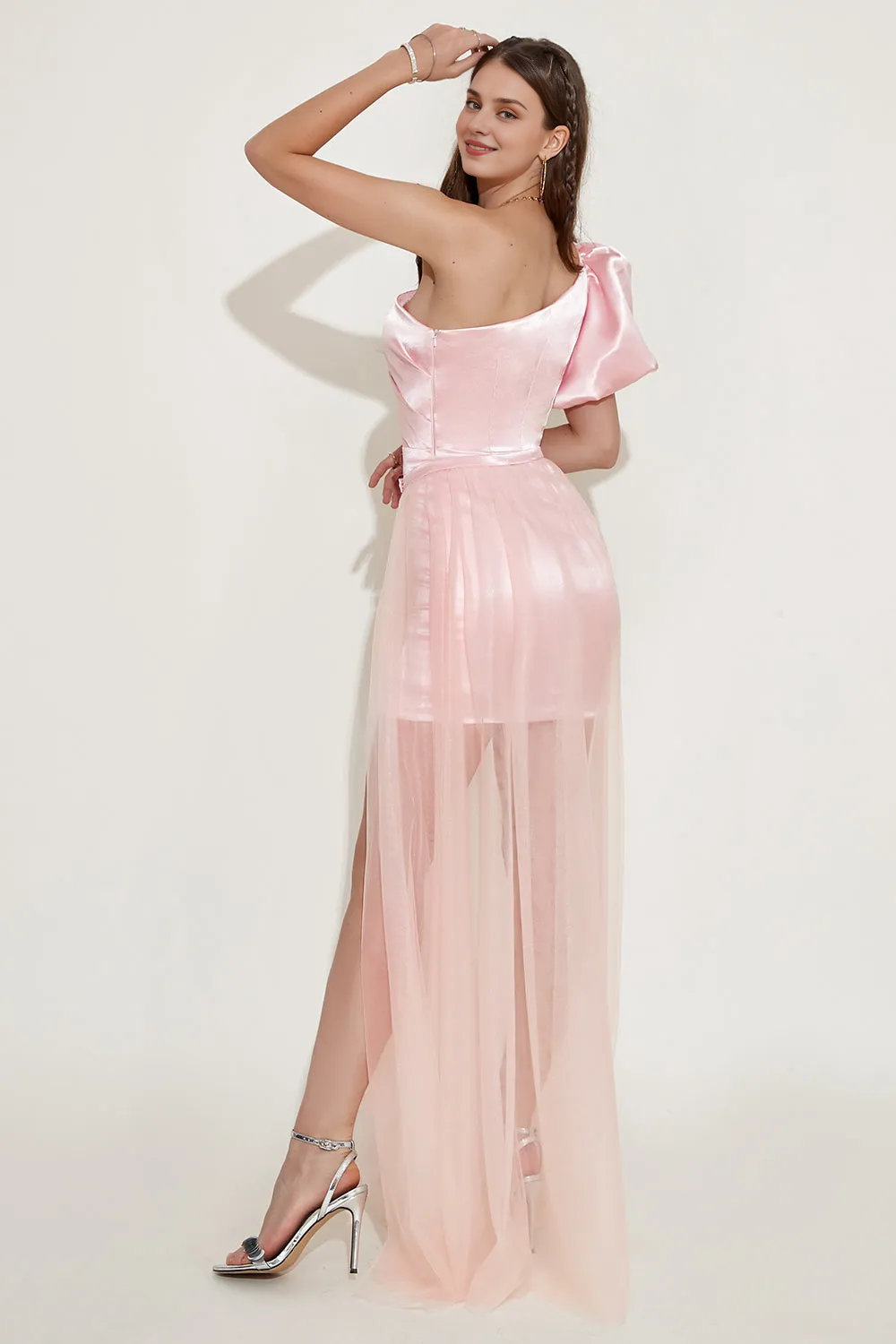 Weitese Prom Dress Store Blush One Shoulder Detachable Homecoming Dress Formal Women's Dresses