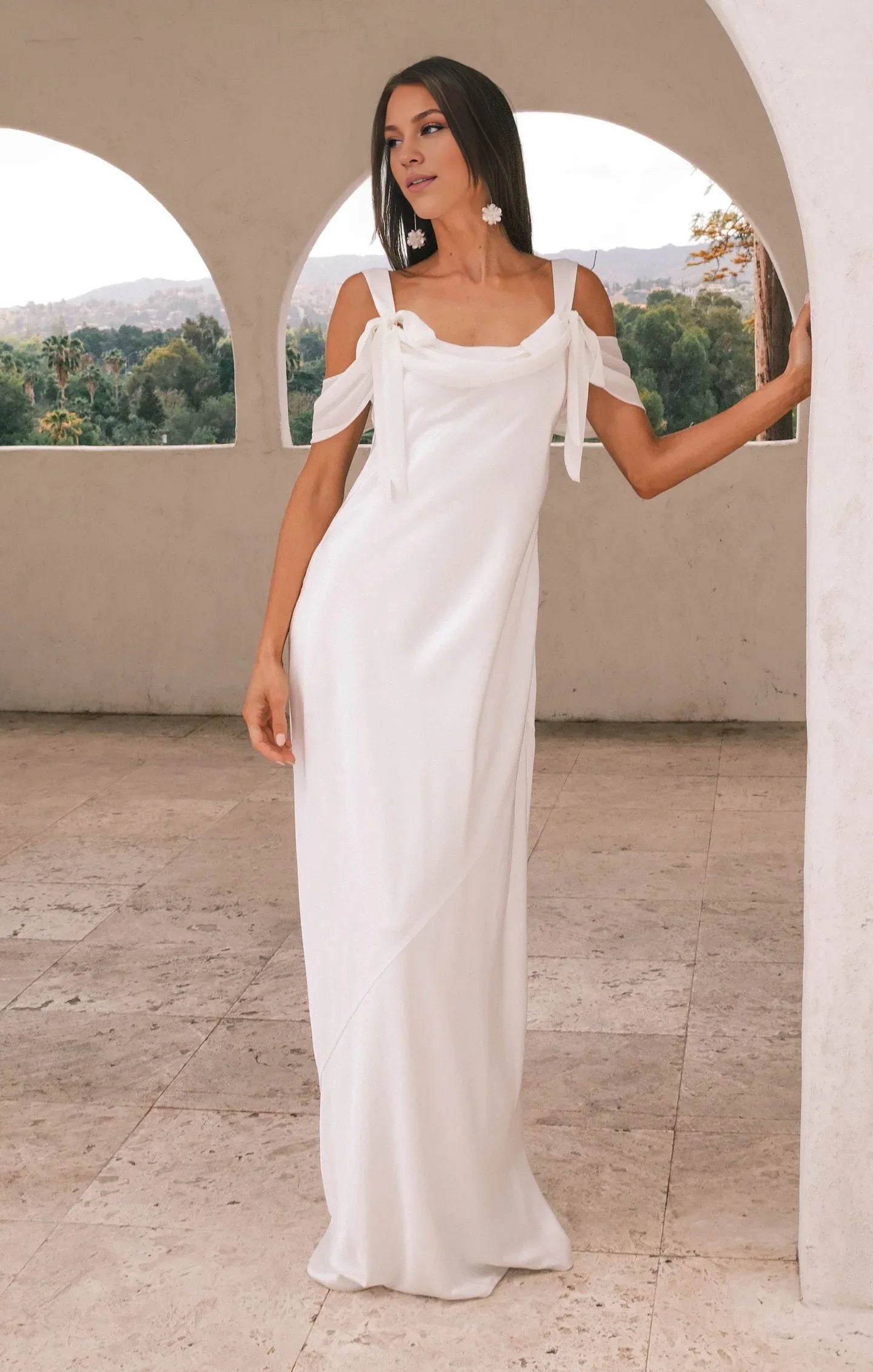 Weitese Dress Regular Straps Square Neck Sleeveless Maxi Dress Column Simple Backless Prom Dress