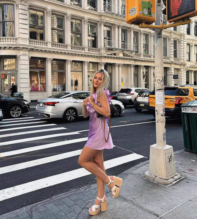 Weitese Dress Prom Dress Stores Lilac Ruffles Backless Cute Simple Homecoming Dress Formal Dresses