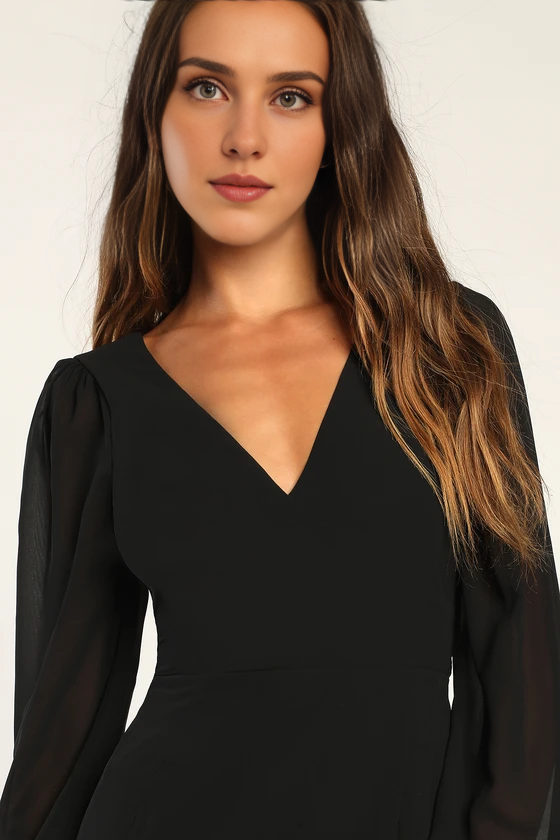 Weitese Formal Women's Dresses Tier Elegance Black Long Sleeve Tiered Maxi Dress Prom Dress Shops