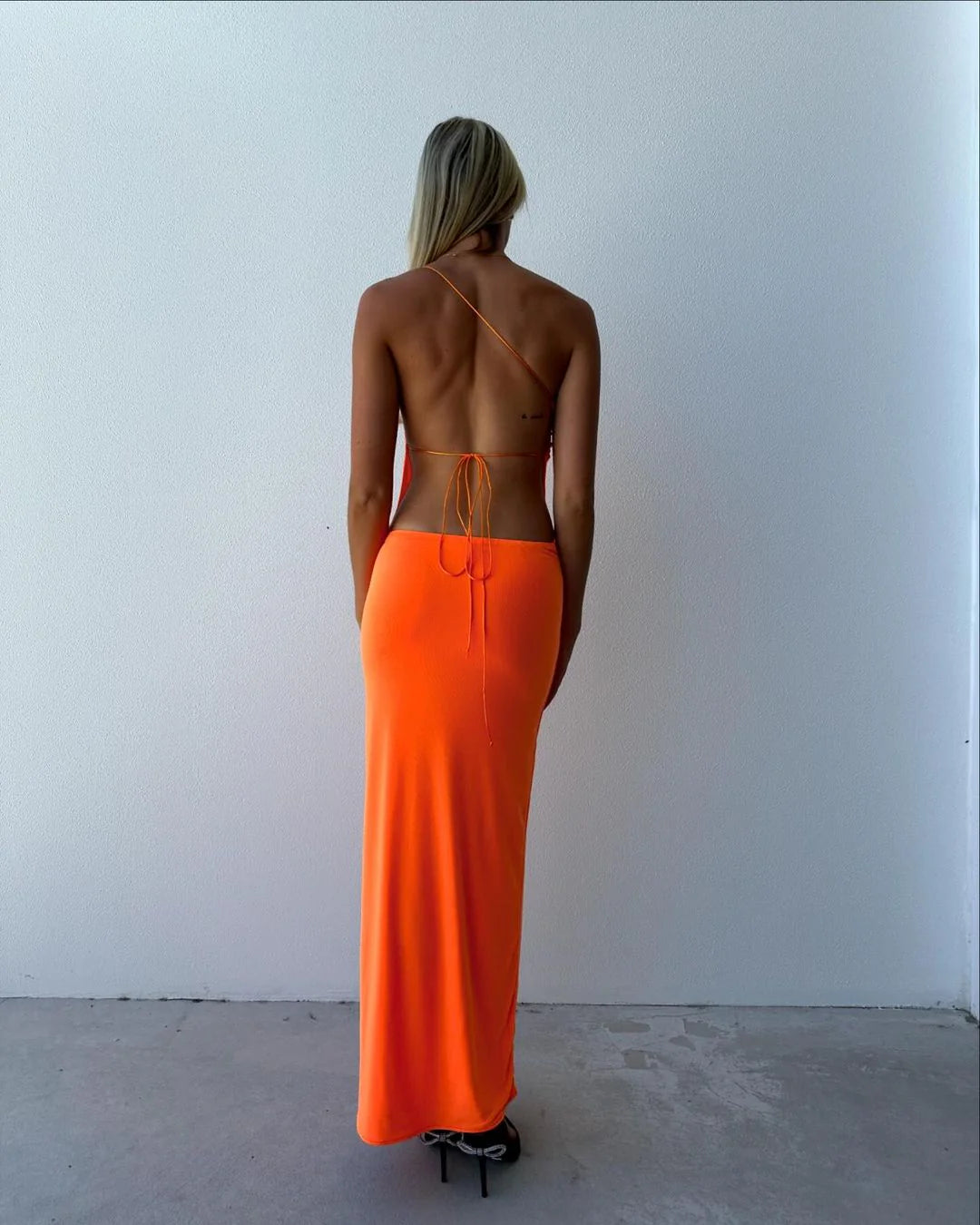 Weitese Formal Women's Dresses Orange Sheath Long Prom Dress Formal Party Dress Prom Dresses Stores