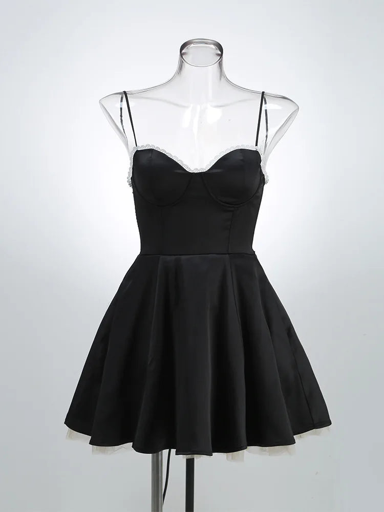 Lovely A-Line Sweetheart Spaghetti Straps Corset Flirty Pink Mini Homecoming Dress