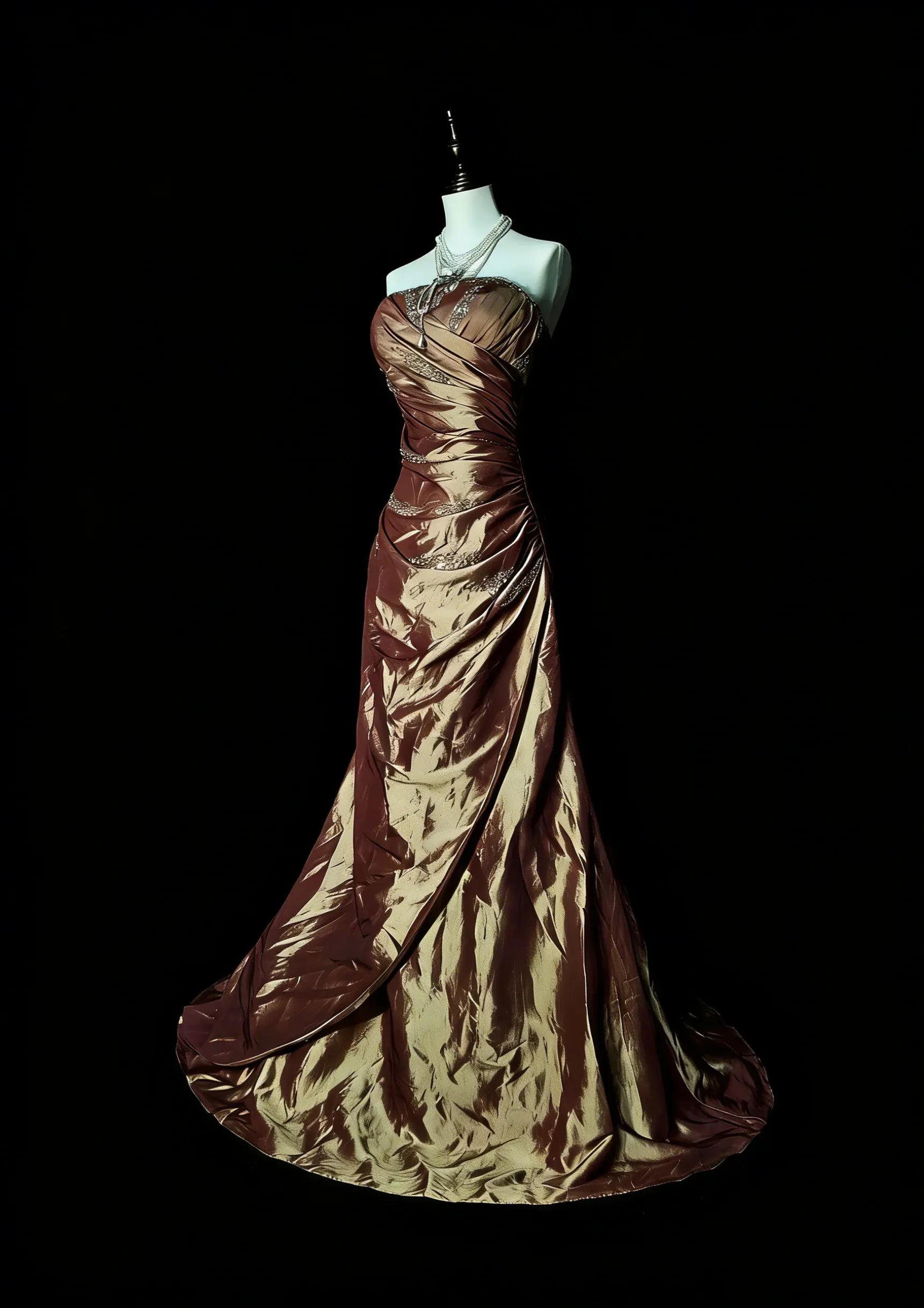 Luxurious Mermaid Strapless Sweetheart Sleeveless Zip Back Floor-Length Banquet Dress