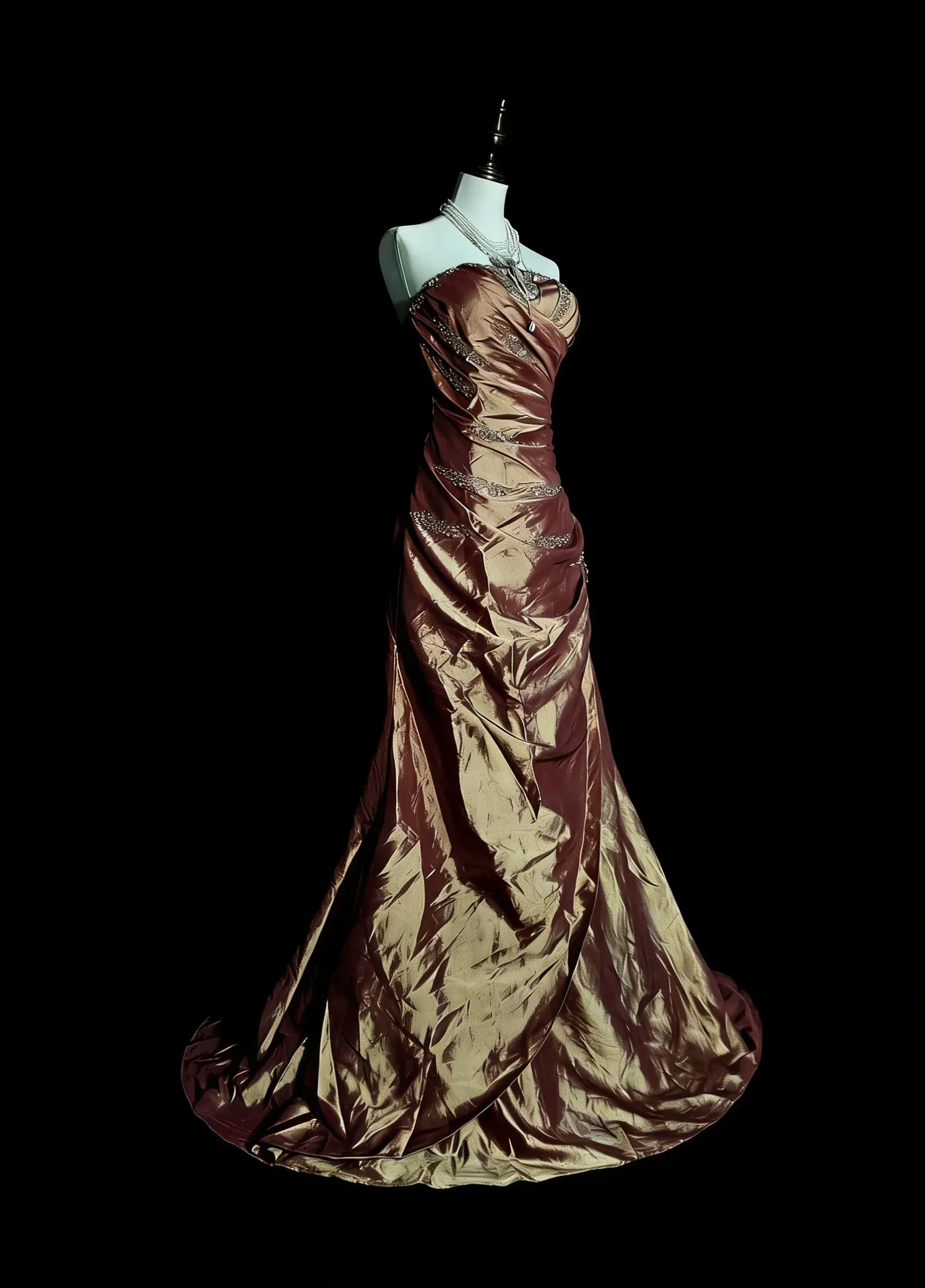 Luxurious Mermaid Strapless Sweetheart Sleeveless Zip Back Floor-Length Banquet Dress