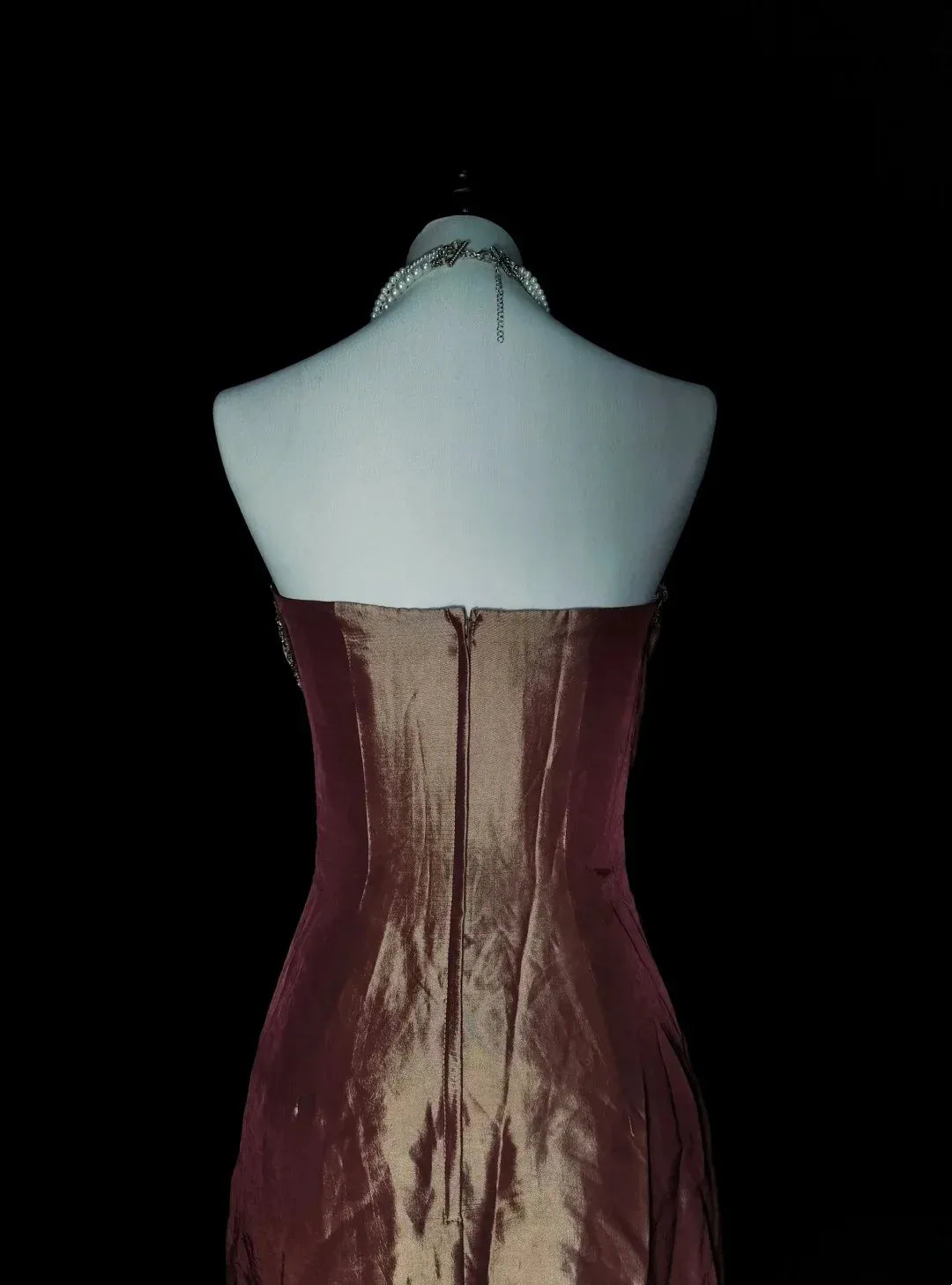 Luxurious Mermaid Strapless Sweetheart Sleeveless Zip Back Floor-Length Banquet Dress