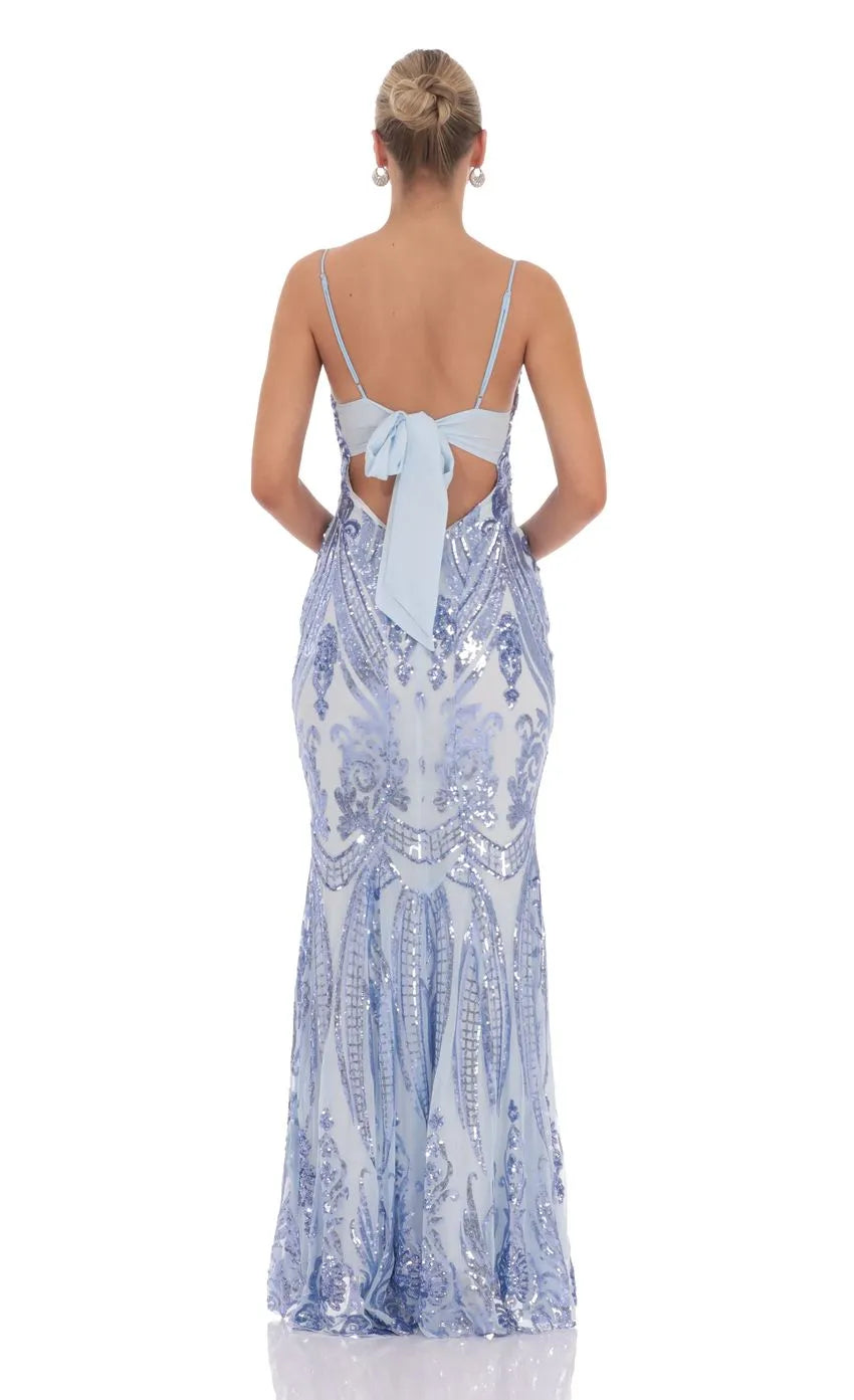 Luxury Mermaid/Trumpet V Neck Sleeveless Lace Up Floor-Length Prom Dress