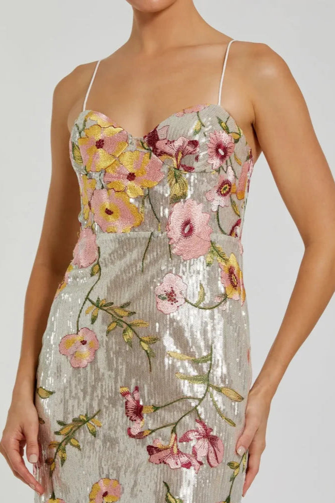 Luxury Sheath/Column Sweetheart Neck Sleeveless Zipper Up Floor-Length Prom Dress