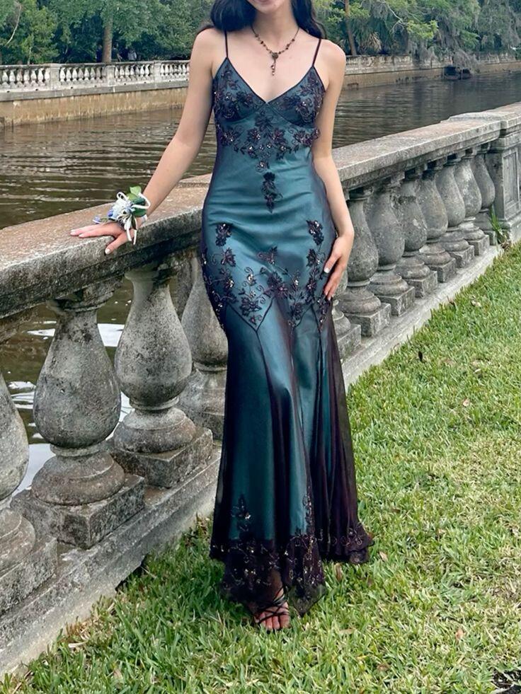 Weitese Dress Prom Dress Stores Charming Straps Mermaid Beading Vintage Long Evening Dress Party Dress Formal Women's Dresses