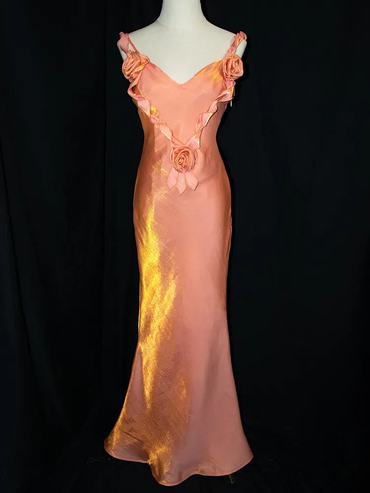 Weitese Dress Prom Dress Stores Vintage Floral V-neck Evening Gown Mermaid Long Party Dress Formal Women's Dresses