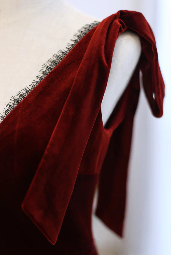 Vestidos formales Weitese para mujer, vestido largo de fiesta de sirena de terciopelo rojo con cuello en V, vestido de fiesta formal, tiendas de vestidos de fiesta 