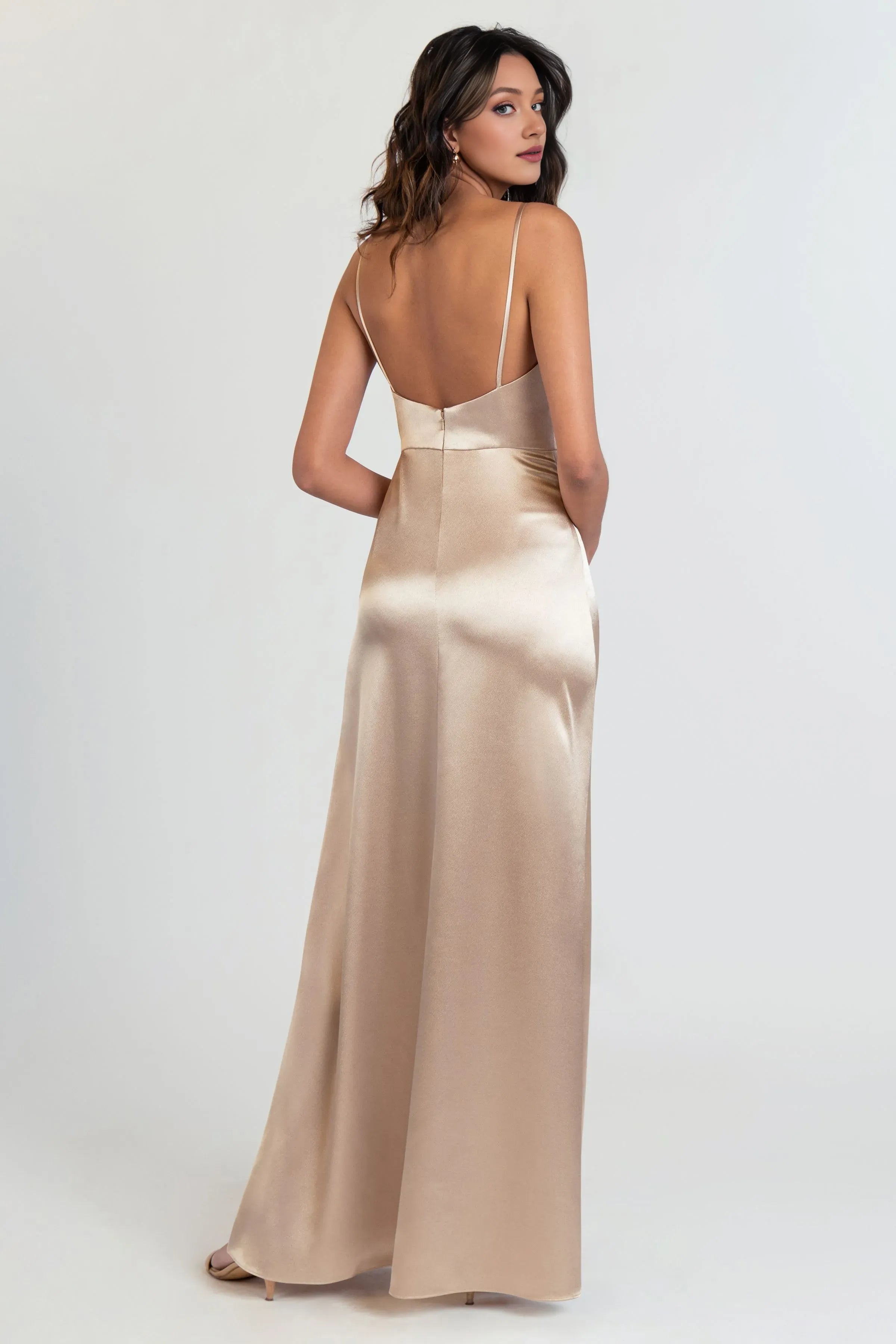 Mermaid Scoop Neck Spaghetti Straps Side Slit Hot Sale Bridesmaid Dresses for Women Sleeveless Affordable Strapless Prom Dresses