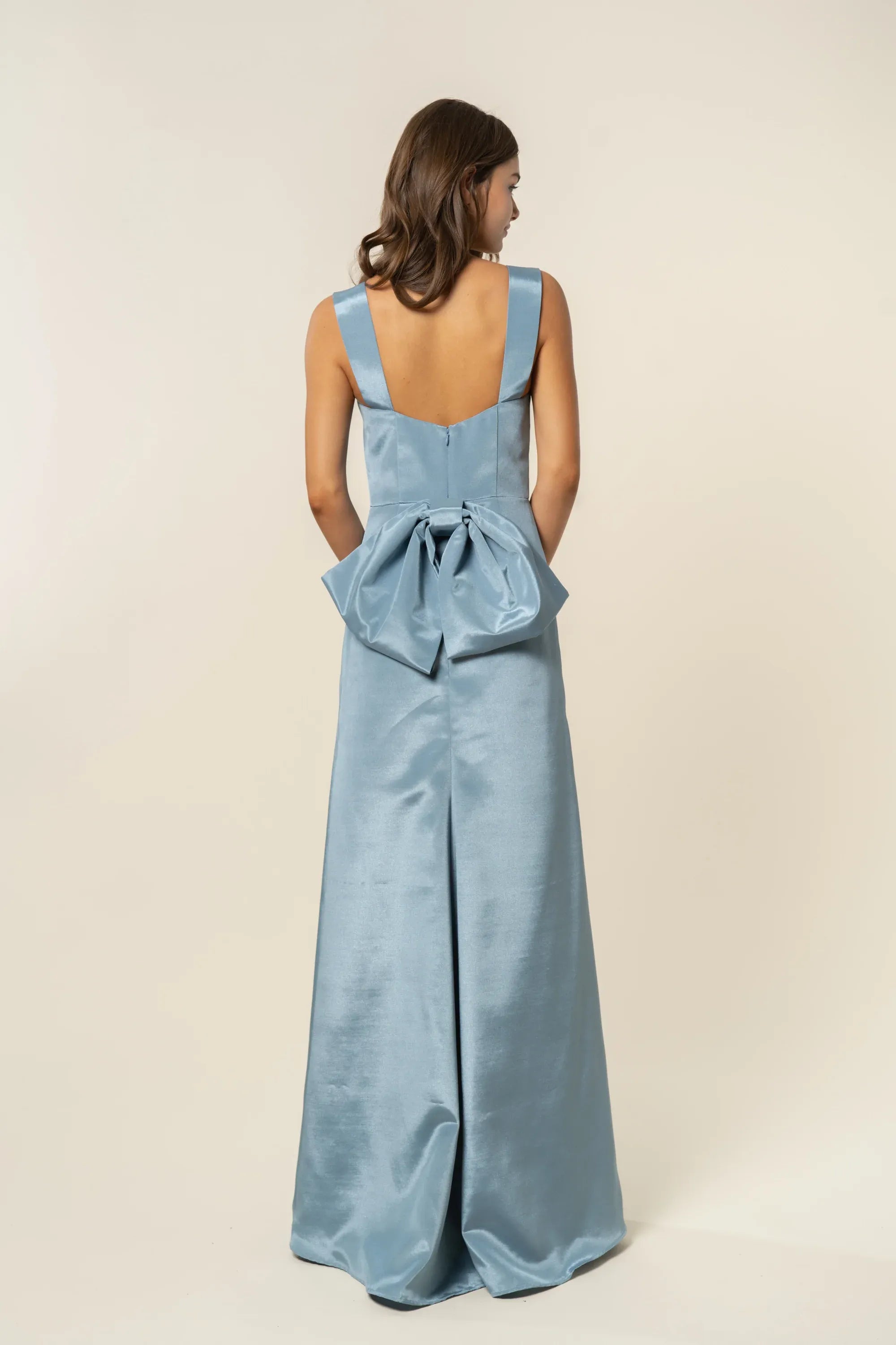 Mermaid Square Neck Regular Straps Floor-Length Sleeveless Prom Gown Satin Elegant Off the Shoulder Evening Dresses price