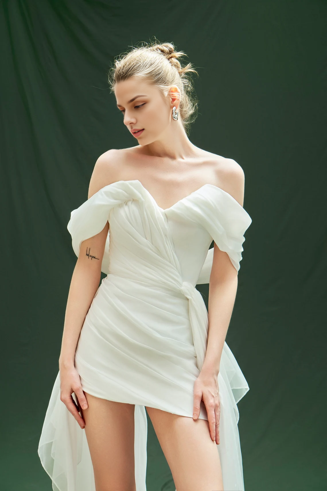 Mini robe de mariée, robe à épaules dénudées, robe de mariée, robe de fiançailles, robe de mariée courte, robe grande taille, robe de soirée, cadeau pour elle, robe de bal 