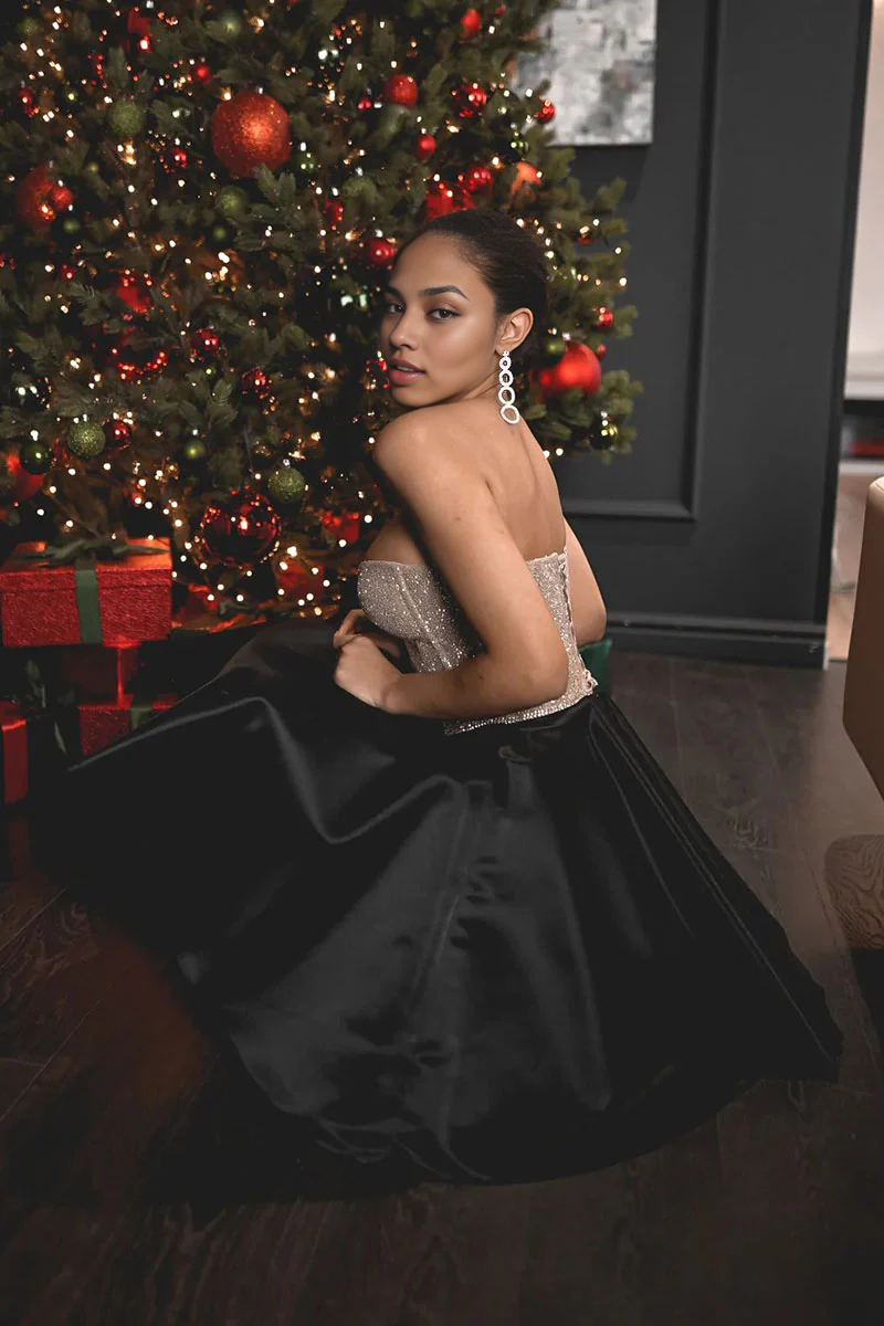 Weitese Prom Shop Dresses Love Story Strapless Sleeveless Mini Dress Prom Dress Formal Women's Dresses