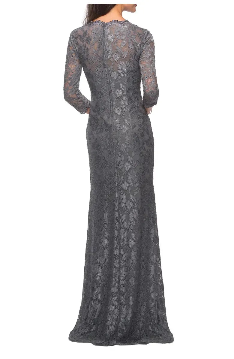 Modern Fitted Sweetheart Neck Long Sleeve Zipper Up Floor-Length Mother of the Bride Dress