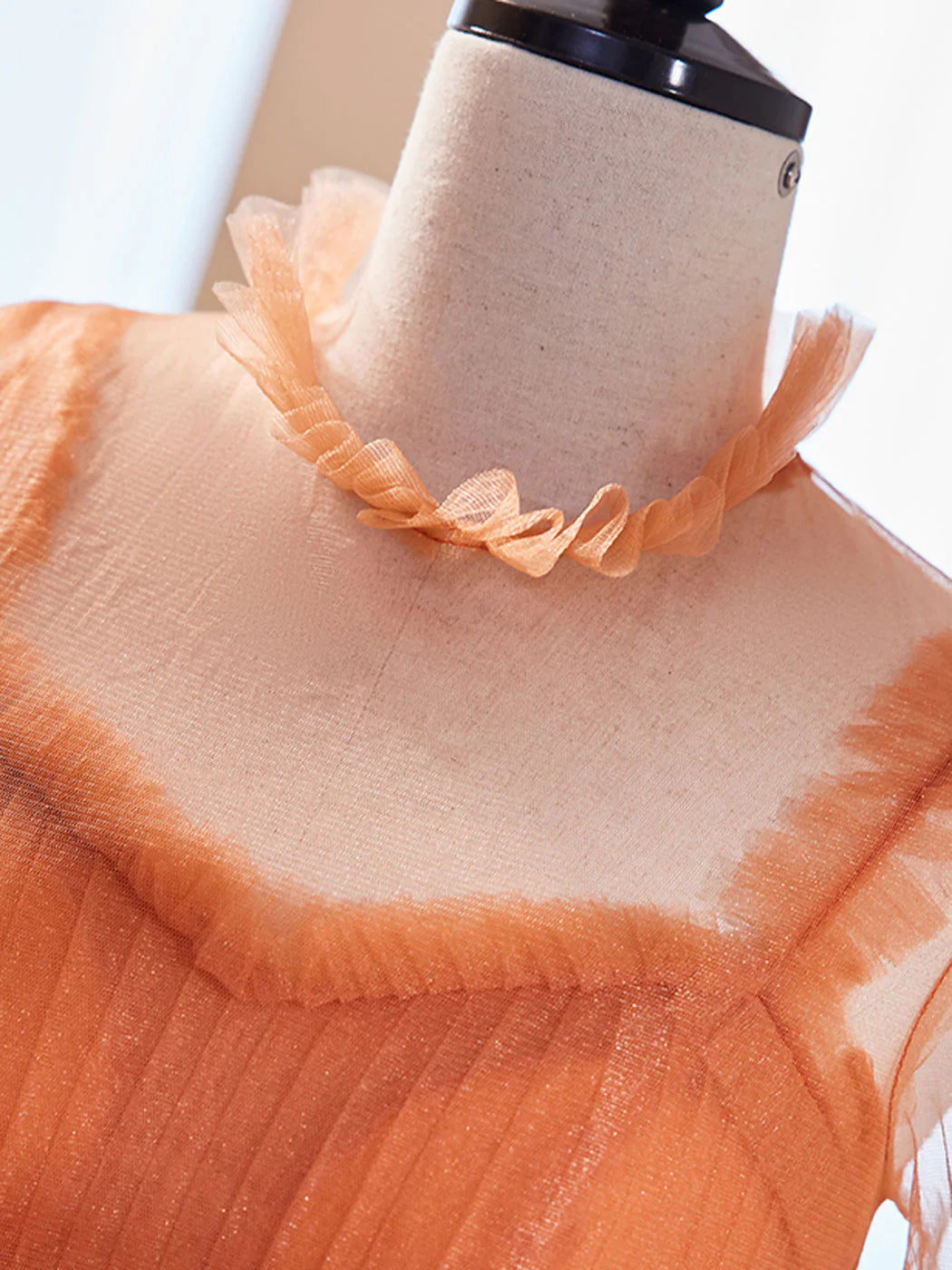 Unique High Neck Tulle Long Prom Dresses