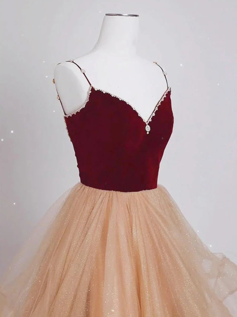 A-line Tulle Formal Graduation Party Dresses