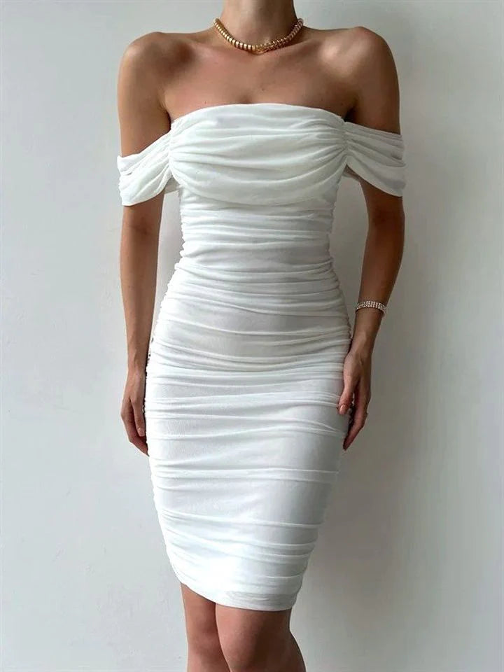 Weitese Dress Prom Dress Stores White Off Shoulder Elegant Evening Dress Cocktail Dress Formal Dresses