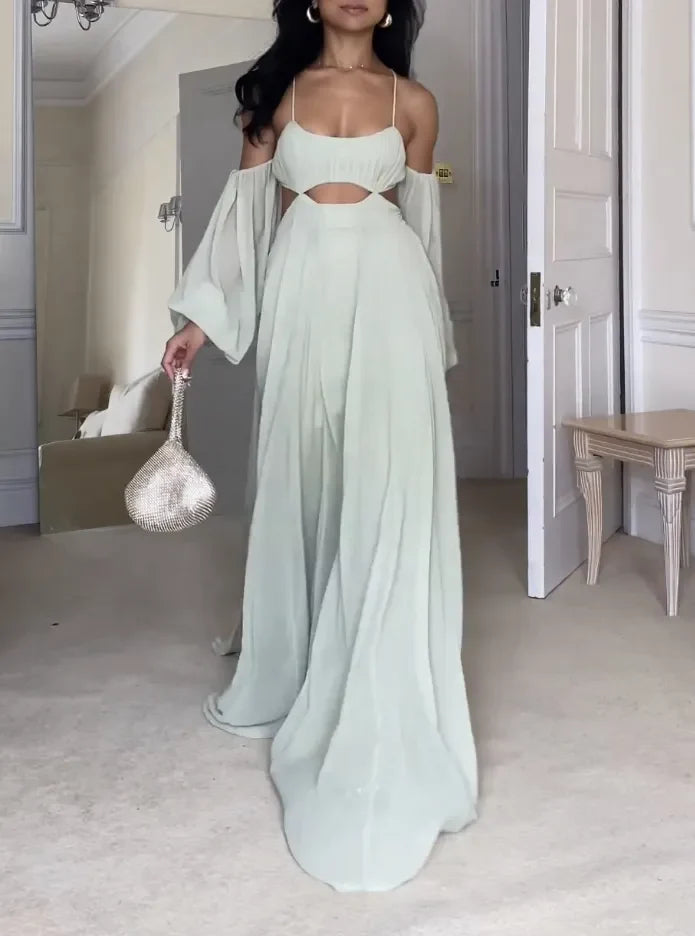 Robe de bal Weitese, bleu clair, épaules dénudées, coupe trapèze, élégante, longue, robe de soirée, robes formelles 