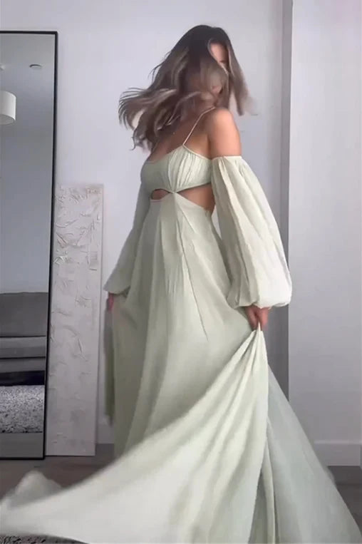 Robe de bal Weitese, bleu clair, épaules dénudées, coupe trapèze, élégante, longue, robe de soirée, robes formelles 