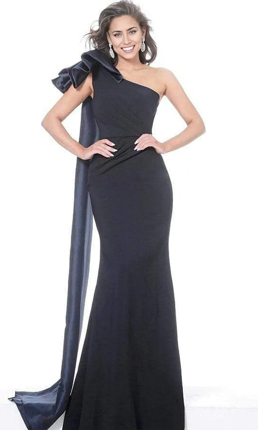 Weitese Stores With Prom Dresses Asymmetric Neck One-Shoulder Plain Evening Prom Dress Formal Women's Dresses