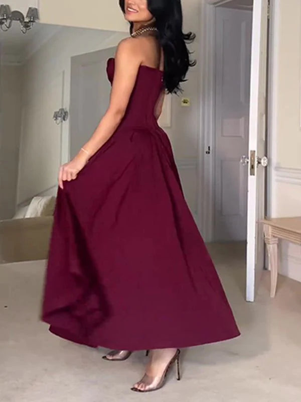 Weitese Dress Prom Dress Stores Strapless A-Line Elegant Long Party Gown Wedding Guest Dress Party Dress Formal Women's Dresses