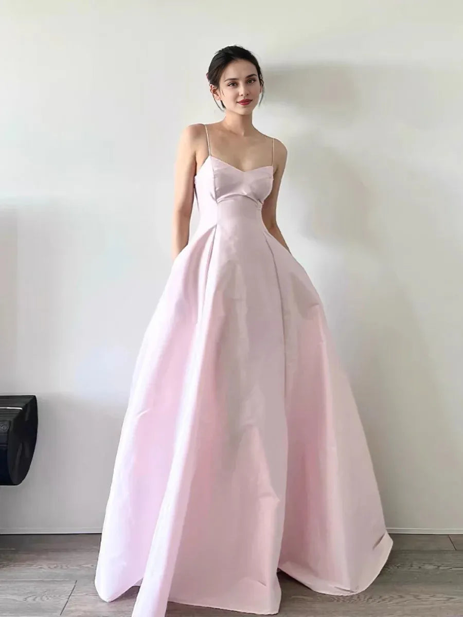 Weitese Formal Women's Dresses A Line Pink Long Prom Dress Formal Party Dress Prom Dresses Stores