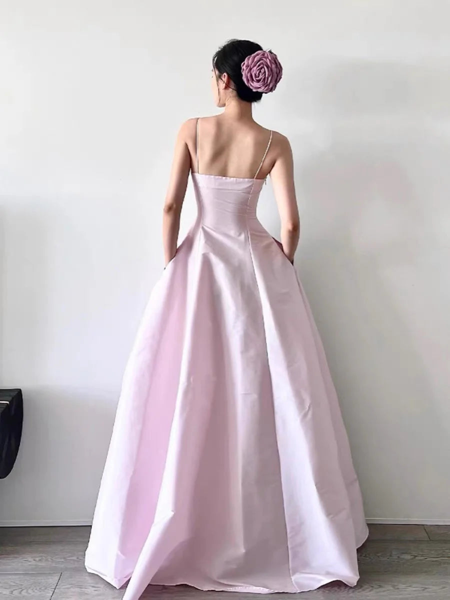 Weitese Formal Women's Dresses A Line Pink Long Prom Dress Formal Party Dress Prom Dresses Stores