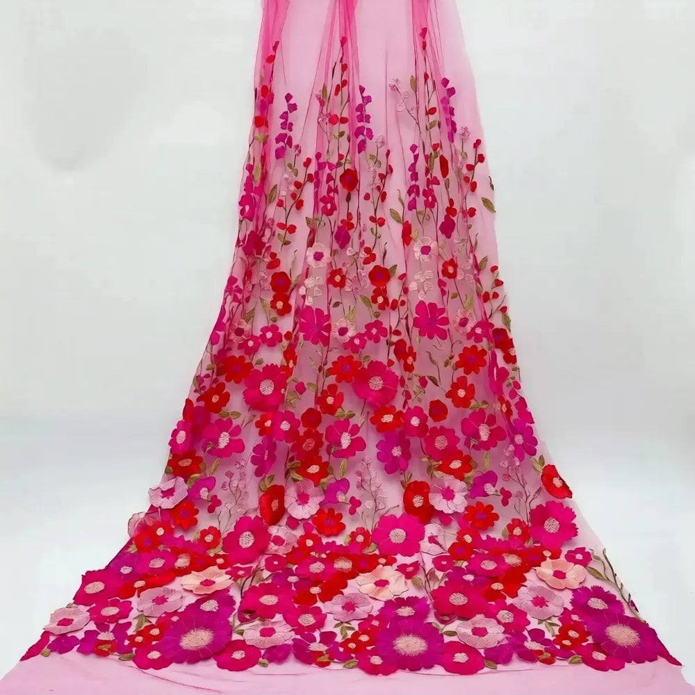 Playful A-Line Off Shoulder Satin Midi Floral Dress