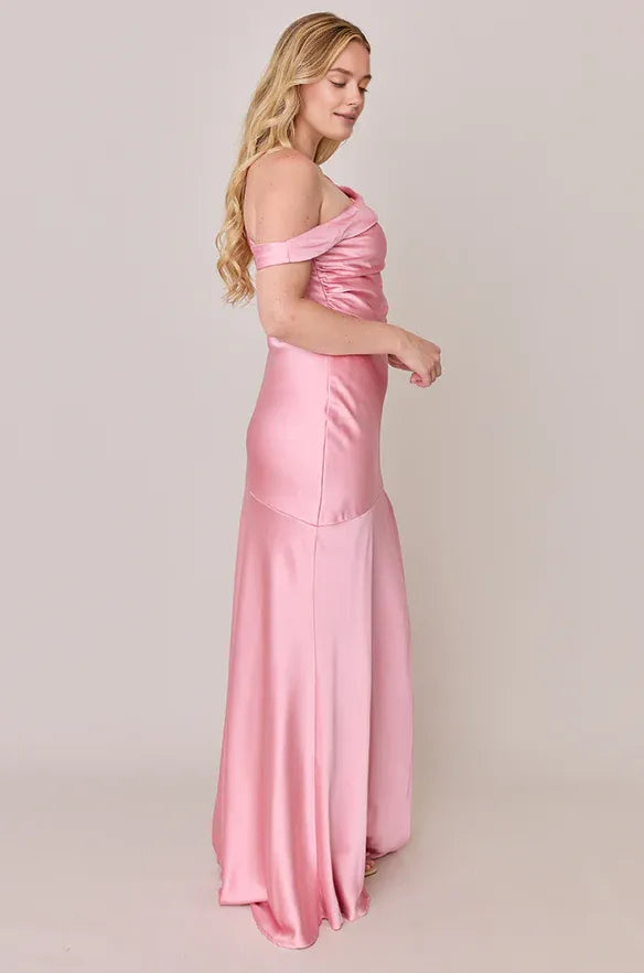 Pretty Fitted Trumpet Asymmetrical Neck Sleeveless Backless Floor-Length Prom Dress