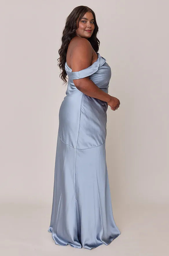 Pretty Fitted Trumpet Asymmetrical Neck Sleeveless Backless Floor-Length Prom Dress