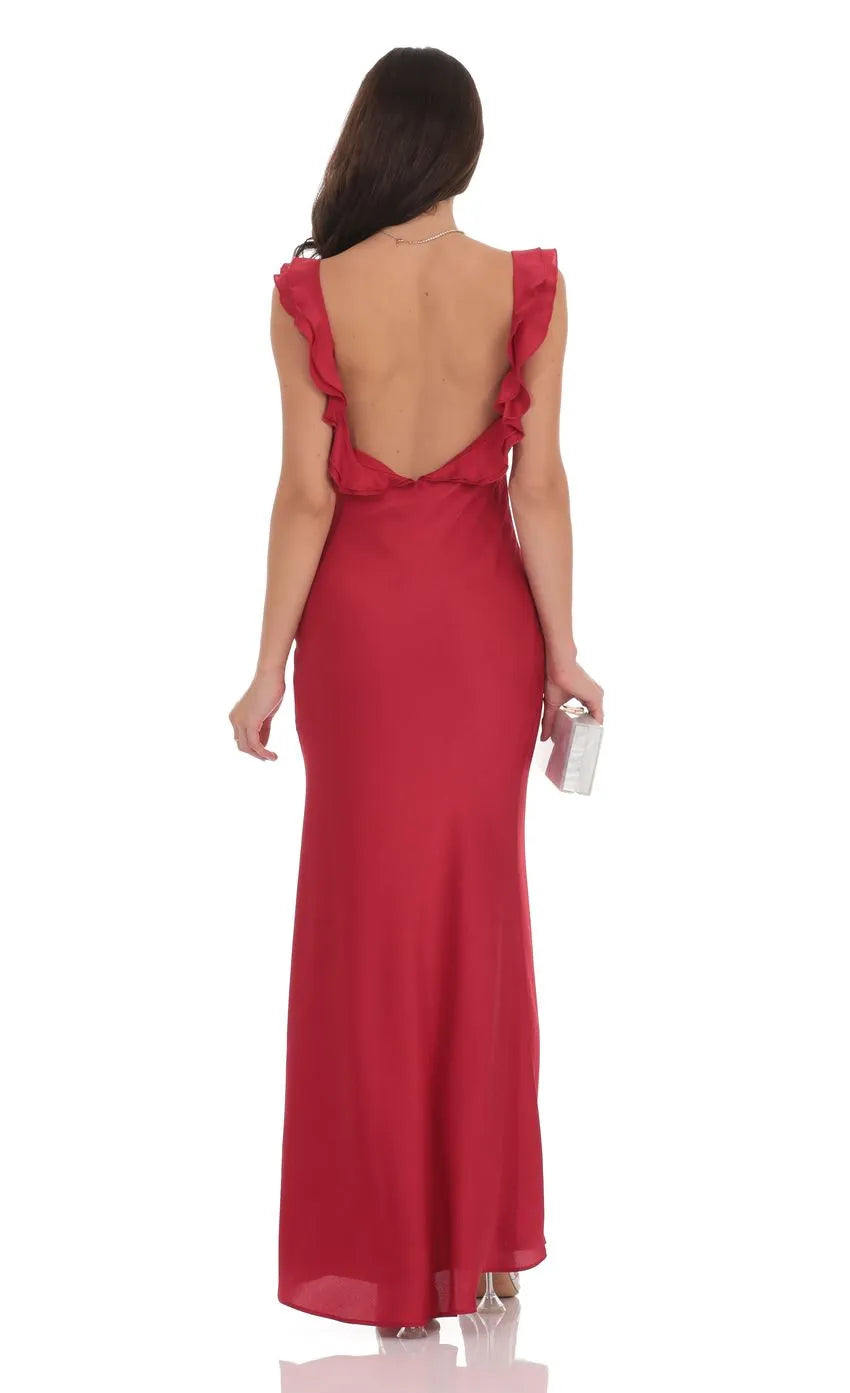 Pretty Sheath/Column V Neck Sleeveless V Back Floor-Length Prom Dress