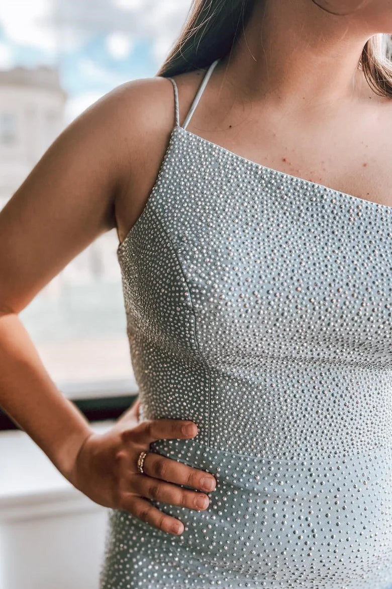 Robe de soirée à lacets et à une épaule