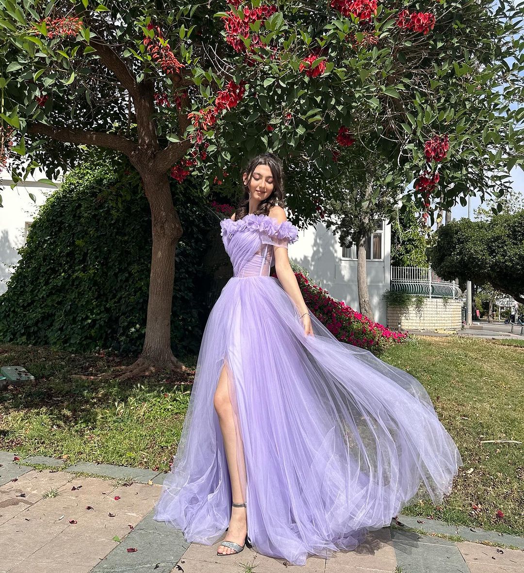 Weitese Formal Women's Dresses Off The Shoulder Lavender Long Prom Dress A Line Formal Party Dress Prom Dress Store