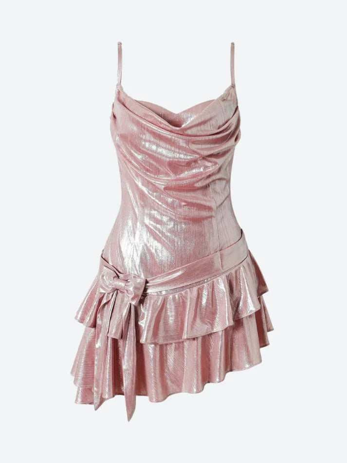 Weitese Dress Prom Dress Stores Light Pink Straps Ruffles Short Prom Dress Birthday Outfits Party Dress Formal Women's Dresses