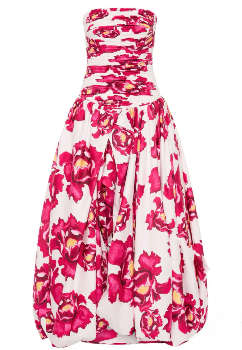 Weitese Dress Prom Dress Stores Strapless Floral A-Line Charming Long Prom Dress Birthday Outfits Party Dress Formal Women's Dresses