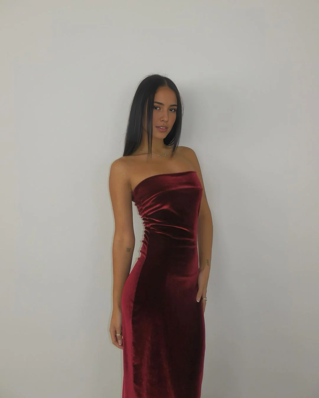 Weitese Formal Women's Dresses Strapless Sheath Long Prom Dress Burgundy Birthday Outfit Prom Dress Store