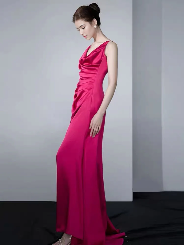 Weitese Formal Women's Dresses Pink A Line Long Prom Dress Formal Evening Gown Prom Dress Store ﻿