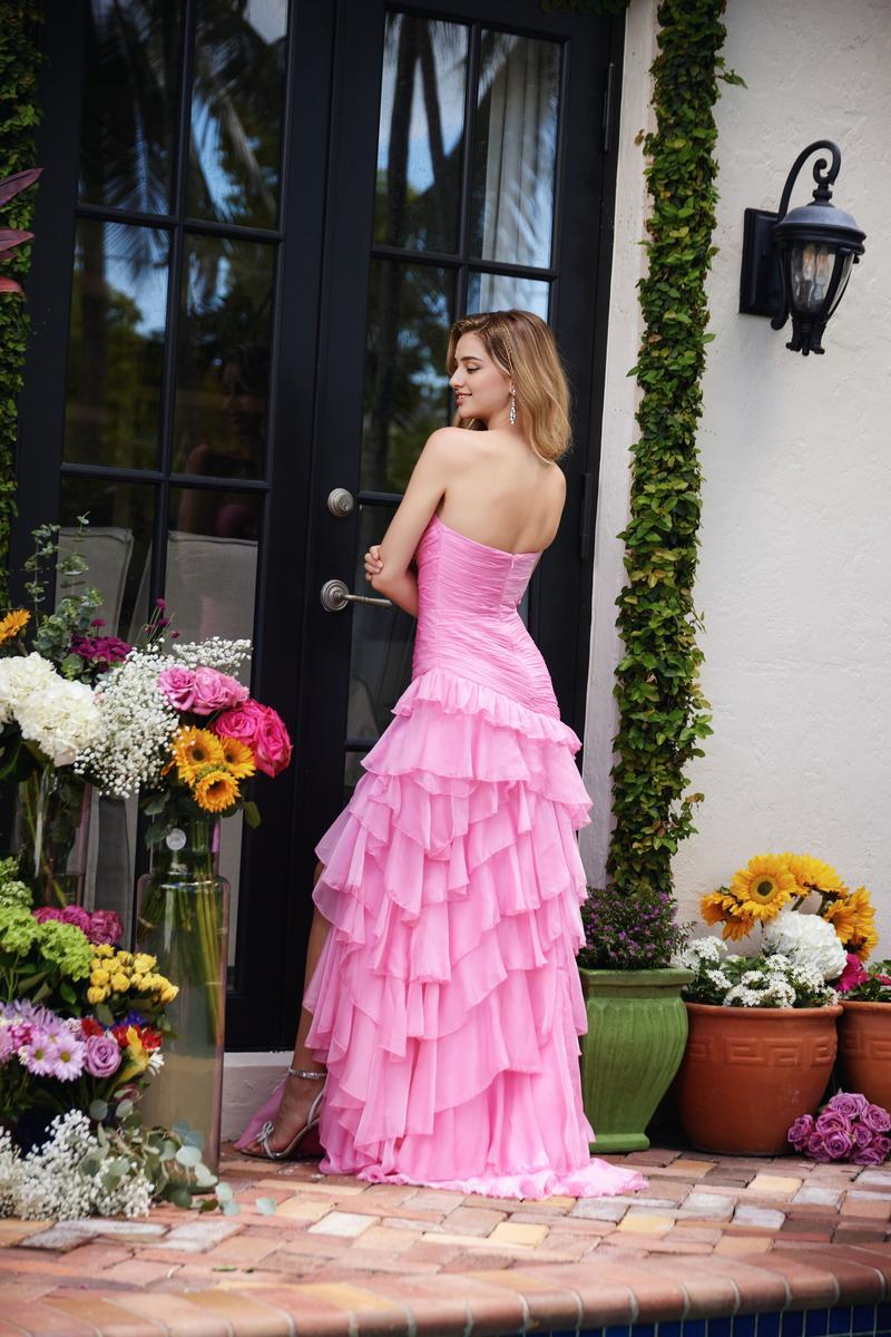 Prom Dress Stores Pink Strapless A-line Prom Dress Sweetheart Off Shoulder Tiered Pleated Evening Dress Dresses Evening Wear Formal Wear Dresses ﻿