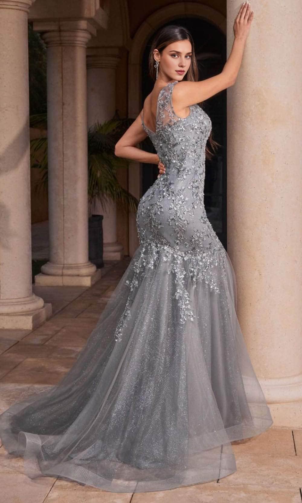 Prom Dresses Shops Sheath Gown with Illusion Floral Appliques Floor Length Prom Gown Prom Clothing Formal Women's Dresse