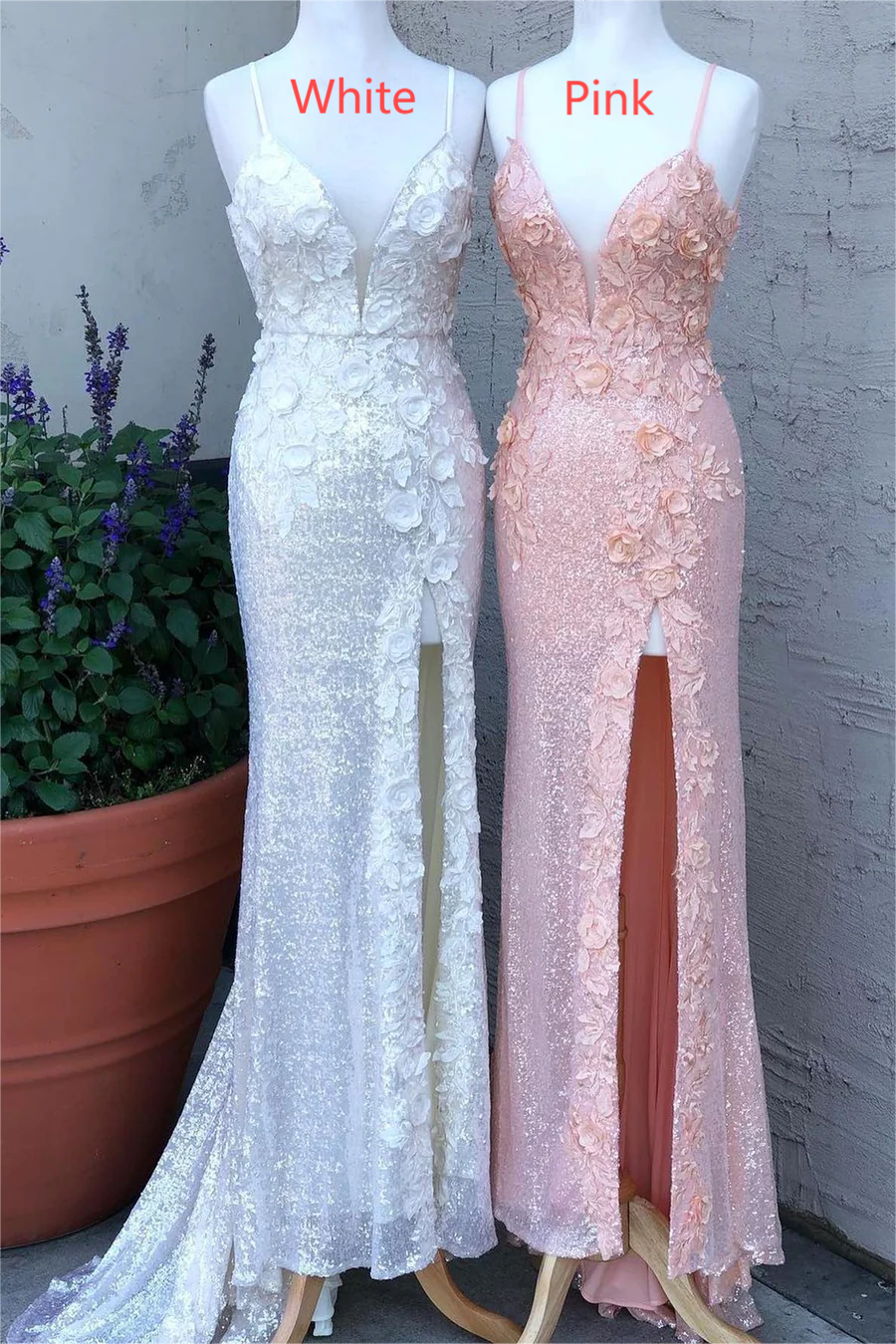 Superbe robe de bal longue sirène à paillettes