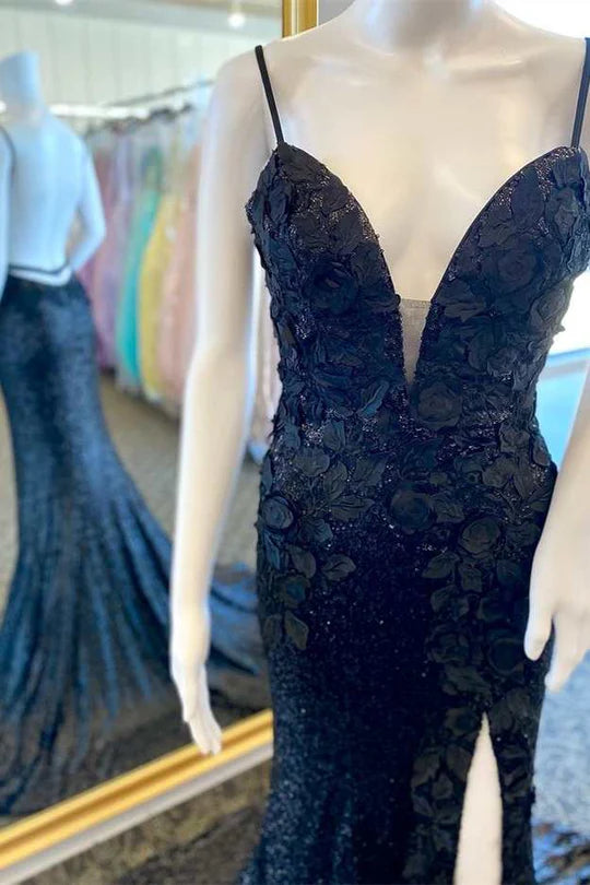 Superbe robe de bal longue sirène à paillettes