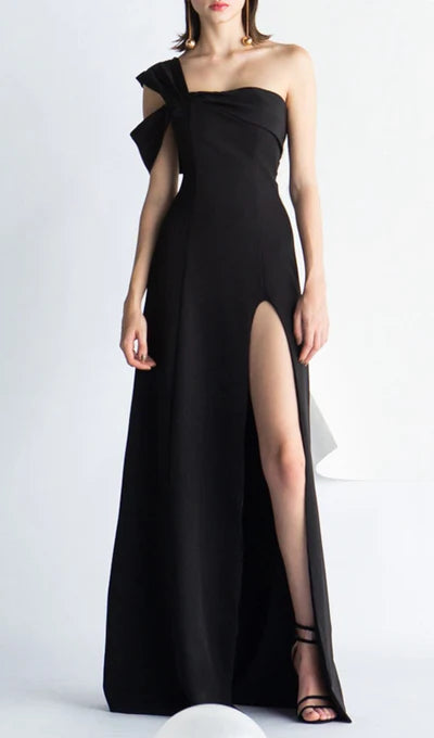 One-shoulder Prom Dress With Slit