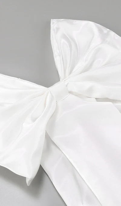 Off-the-Shoulder Strapless Bowknot Mini Prom Dress