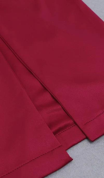 Sleeveless Off-the-Shoulder Lace Prom Dress With Back Slit