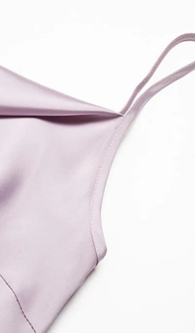 Satin Spaghetti Straps Strap Prom Dress