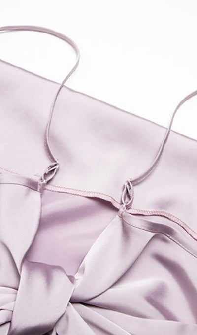 Satin Spaghetti Straps Strap Prom Dress