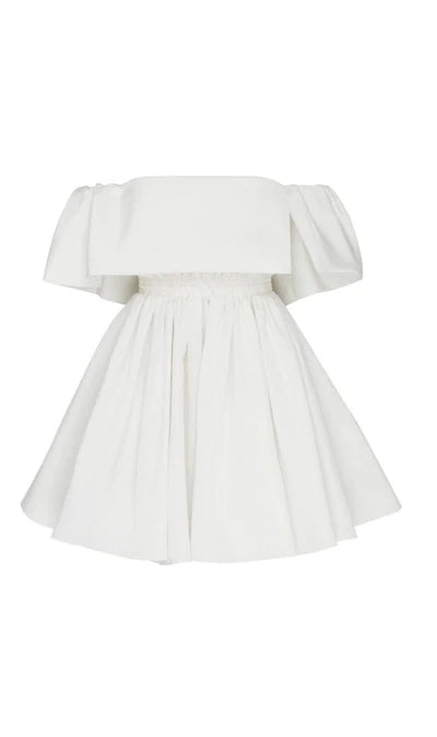 Off-the-Shoulder Strapless Fluffy Prom Dress