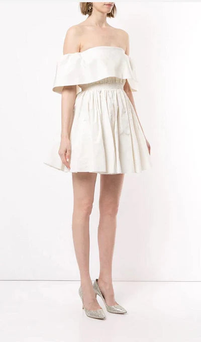 Off-the-Shoulder Strapless Fluffy Prom Dress