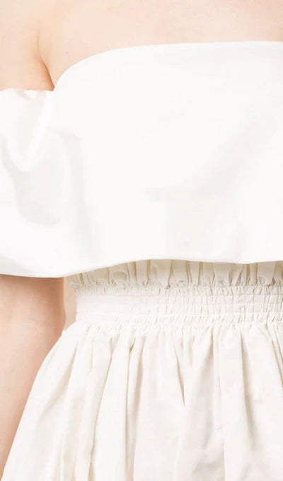 Off-the-Shoulder Strapless Fluffy Prom Dress